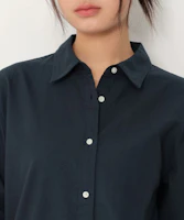 Shop (W) MUSINSA STANDARD レディース リラックスフィット オックスフォードシャツ ネイビー MWESL8D12-NA