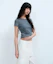 Shop (W) MUSINSA STANDARD 女款羅紋顯色修身T恤【孔雀藍】 MWDTS4Z09-PL