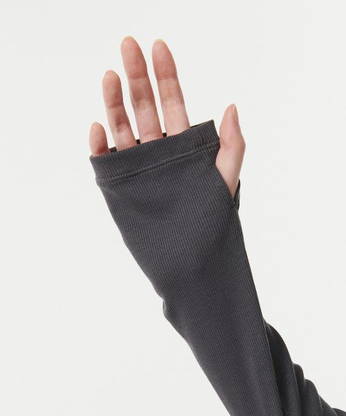 Details for (Women) Musinsa Standard Women Ribbed Slim Hooded Long Sleeve T-Shirt [Dark Gray] MWDTL3Z03-DG