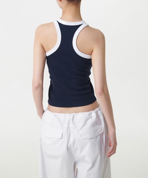 Purchase (Women) MUSINSA STANDARD WOMEN Ringer Racerback Tank Top [Navy/White] MWDTE3Z01-D6