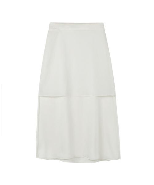 Shop (Women) MUSINSA STANDARD WOMEN Satin Long Skirt [Ivory] MWESK3Z07-IV