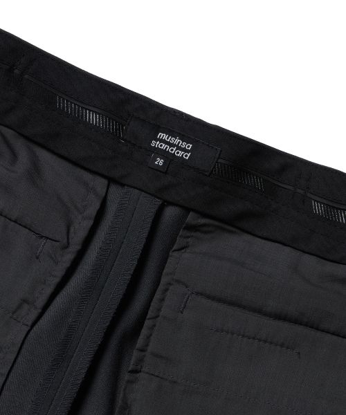 Details for (W) MUSINSA STANDARD 女款微喇叭隱藏式鬆緊腰西裝褲 [灰色] MWBPL0Z01-GR