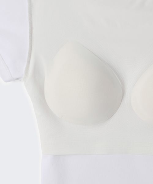 Purchase (Women) MUSINSA STANDARD WOMEN Slim Crew Neck Bra T-Shirt [White] MWFTS5B13-WH