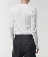 Purchase (W) Camiseta Blanca de Mujer Musinsa Standard Slim de Manga Larga y Cuello Redondo MWCTL0Z06-WH