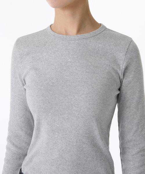 Purchase (W) Musinsa Standard 女款修身圓領長袖T恤【麻灰色】 MWCTL0Z06-MG