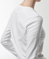 Sizing (W) Camiseta Blanca de Mujer Musinsa Standard Slim de Manga Larga y Cuello Redondo MWCTL0Z06-WH