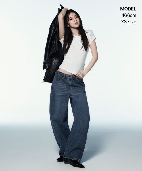 Order (W) Camiseta Slim Mujer MUSINSA STANDARD Cuello Redondo [Blanca] MWDTS0Z03-WH