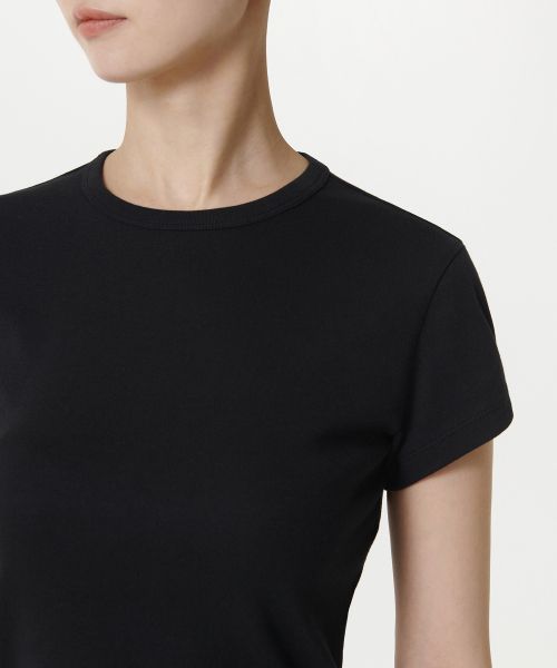Details for (Women) MUSINSA STANDARD WOMEN Slim Crew Neck T-Shirt [Black] MWDTS0Z03-BK