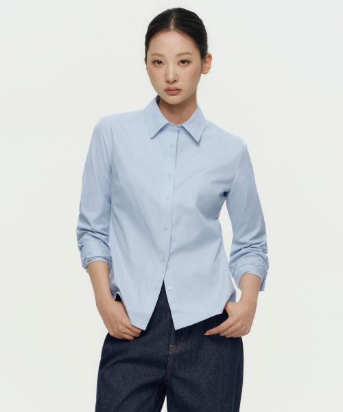 (Women) Musinsa Standard Women Slim Fit Shirt [Sky Blue] MWCSL3Z06-SB