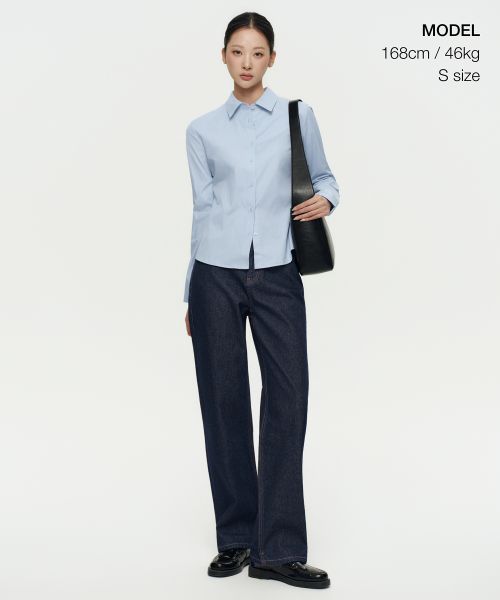 Order (Women) Musinsa Standard Women Slim Fit Shirt [Sky Blue] MWCSL3Z06-SB