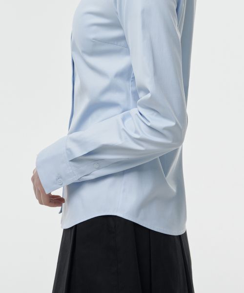 Purchase (Women) Musinsa Standard Women Slim Fit Shirt [Sky Blue] MWCSL3Z06-SB