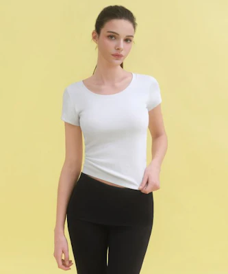 (W) Camiseta Mujer MUSINSA STANDARD Slim Cuello Redondo Blanc MWFTS5B10-WH Buy (W) Camiseta Mujer MUSINSA STANDARD Slim Cuello Redondo Blanc MWFTS5B10-WH