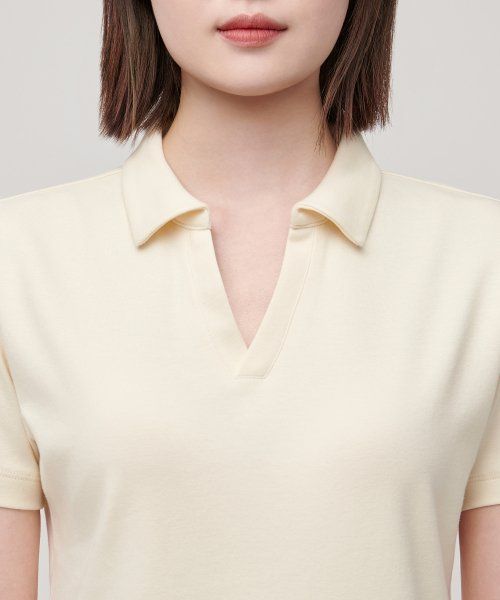 Lookbook (Women) MUSINSA STANDARD WOMEN Slit Neck Polo Dress [Egret] MWBOE5Z06-EG