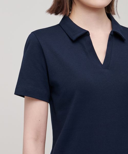 Details for (W) MUSINSA STANDARD 女裝開衩領海軍藍POLO洋裝 MWBOE5Z06-NA