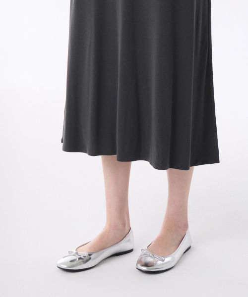 Shop (W) MUSINSA STANDARD 女款軟棉質喇叭長洋裝 [深灰色] MWEOE5Z13-DG