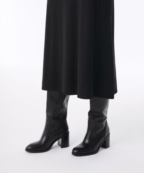 Shop (W) MUSINSA STANDARD 女裝柔軟長版喇叭連衣裙 [黑色] MWEOE5Z13-BK