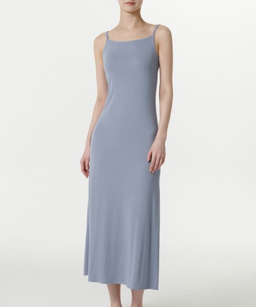 (Women) MUSINSA STANDARD WOMEN Soft Jersey Long Dress [Blue Gray] MWDOE3Z07-BY