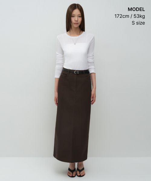 Order (Women) Musinsa Standard Women Soft Ribbed Long Sleeve T-Shirt [White] MWFTL7A03-WH