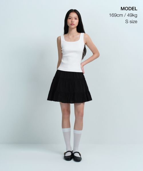 Order (Women) MUSINSA STANDARD WOMEN Square Neck Tank Top [White] MWDTE0Z04-WH