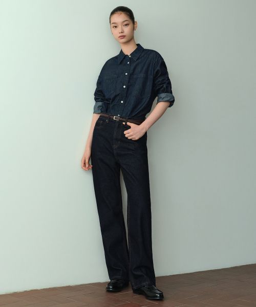 (Women) Musinsa Standard Women Straight Denim Pants [Deep Indigo] MWANP0Z06-DI