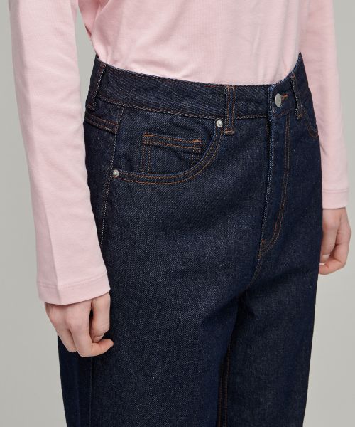 Sizing (W) MUSINSA STANDARD 女款直筒牛仔褲【深靛藍】 MWANP0Z06-DI