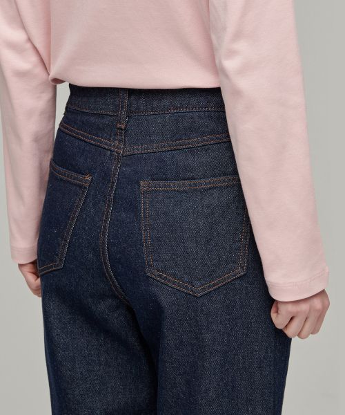 Cheap (W) MUSINSA STANDARD 女款直筒牛仔褲【深靛藍】 MWANP0Z06-DI
