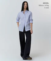 Order (W) MUSINSA STANDARD 女士条纹宽松版府绸衬衫【天蓝色】 MWFSL4C02-SB