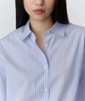 Shop (W) MUSINSA STANDARD 女士条纹宽松版府绸衬衫【天蓝色】 MWFSL4C02-SB