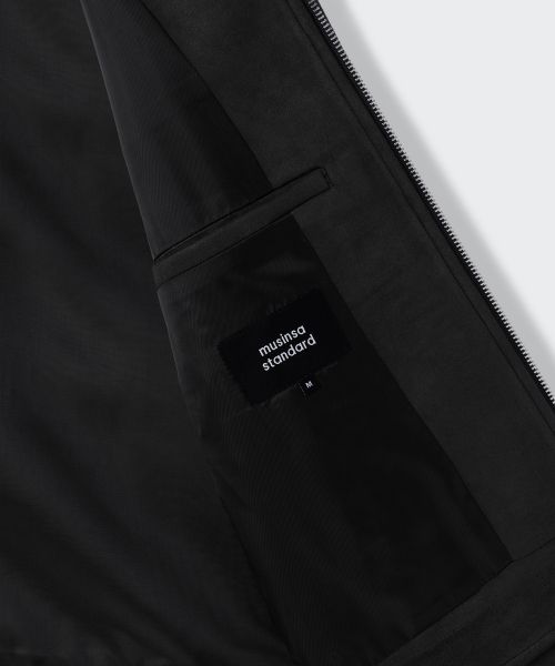 Sizing (W) MUSINSA STANDARD 女款仿麂皮單排扣外套［黑色］ MWFLJ8A04-BK