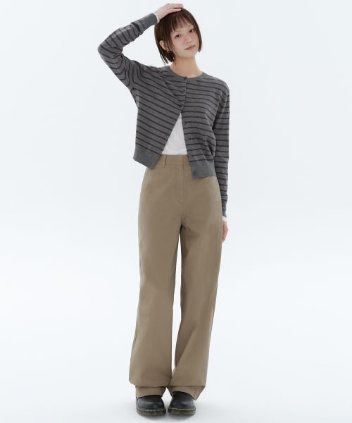 (Women) Musinsa Standard Women Wide Chino Pants [Beige] MWJPC4Z05-BE