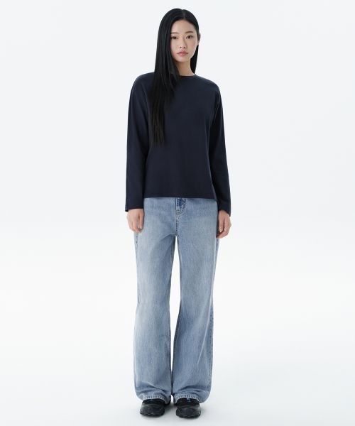(Women) Musinsa Standard Women Wide Denim Pants [Light Indigo] MWJNP0Z02-LI