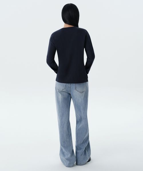 Lookbook (W) MUSINSA STANDARD 女款寬版牛仔褲【淺靛藍】 MWJNP0Z02-LI