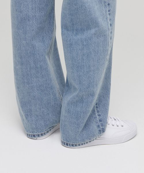 Sizing (W) MUSINSA STANDARD 女款寬版牛仔褲【淺靛藍】 MWJNP0Z02-LI