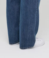 Cheap (W) MUSINSA STANDARD 女款阔腿牛仔裤(中靛蓝) MWJNP0Z02-MI