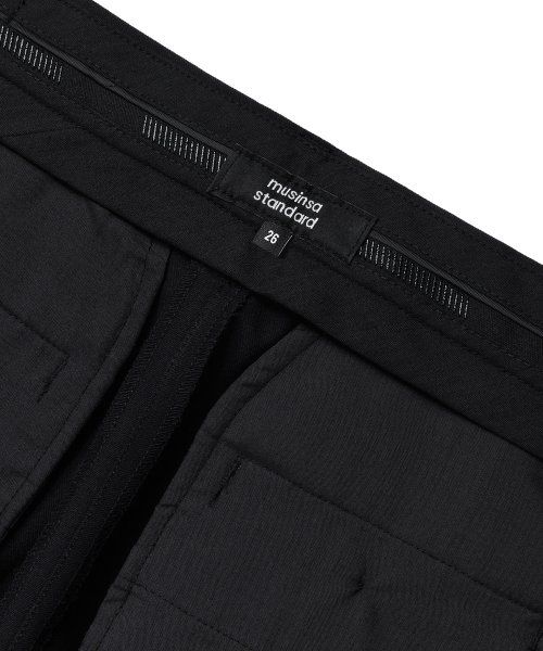 Sizing (W) MUSINSA STANDARD 女款宽松隐形松紧腰长裤【黑色】 MWJPL0Z07-BK