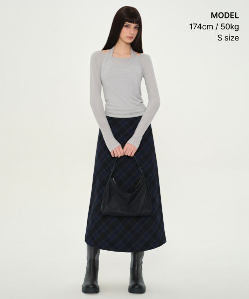 Order (Women) Musinsa Standard Women Wool Tencel Halter Layered Long Sleeve Tee [Light Gray] MWFTL3A04-LG