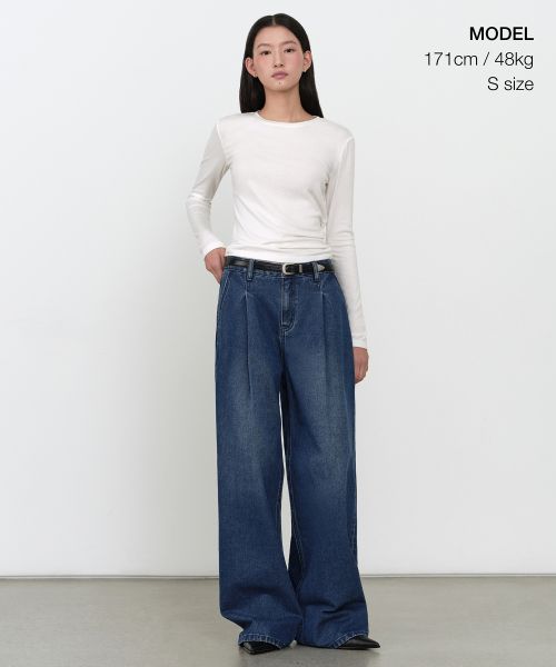 Order (Women) Musinsa Standard Women Wool Tencel Slim Long Sleeve T-Shirt [Ivory] MWETL8D09-IV