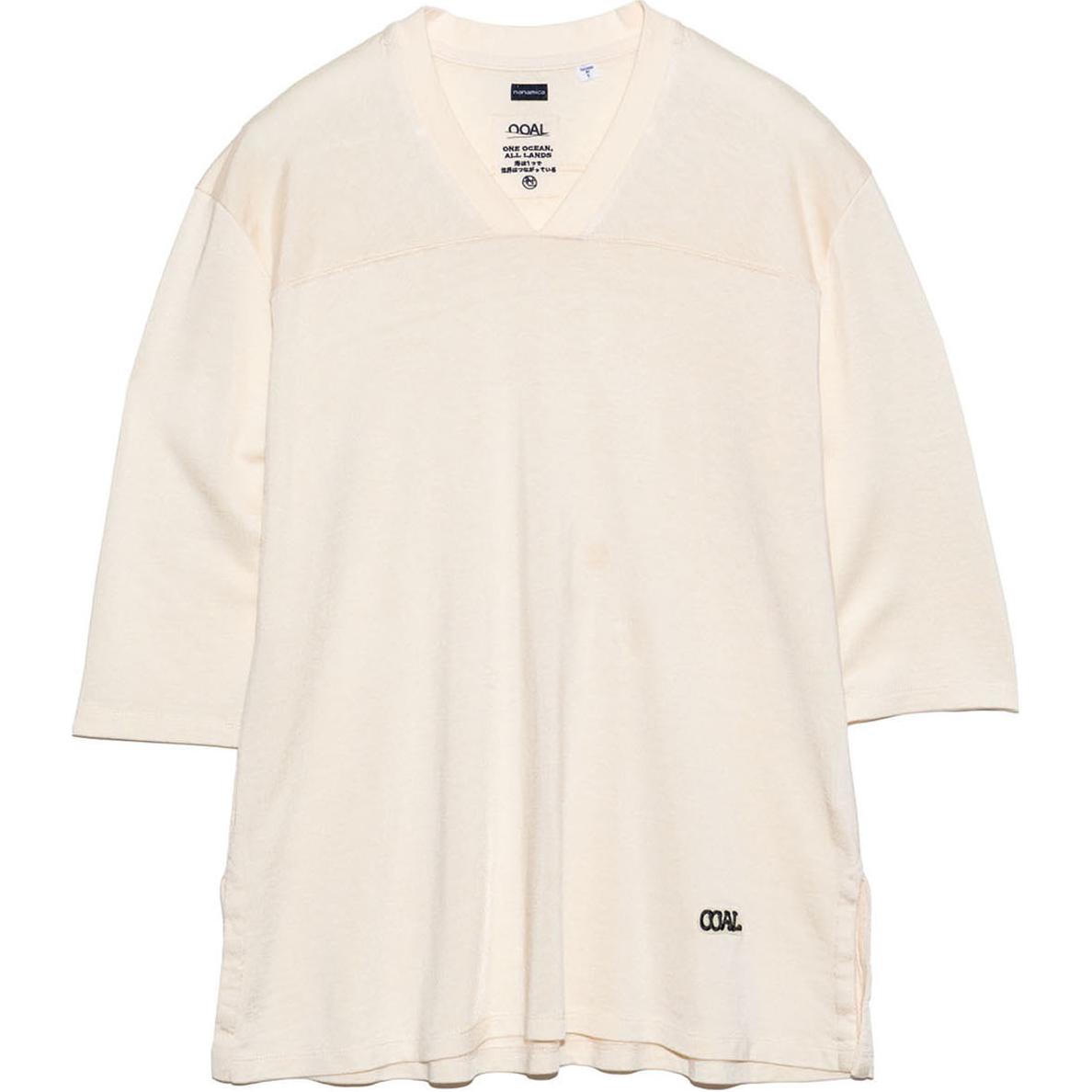 (Women) Nanamica  Beige V-Neck Short Sleeve T-Shirt SUHS415-EC