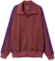 (Women) Needles FW23 Track Jacket Red Butterfly Embroidery Striped Casual Sportswear NS244B (Women) Needles FW23 Track Jacket Red Butterfly Embroidery Striped Casual Sportswear NS244B