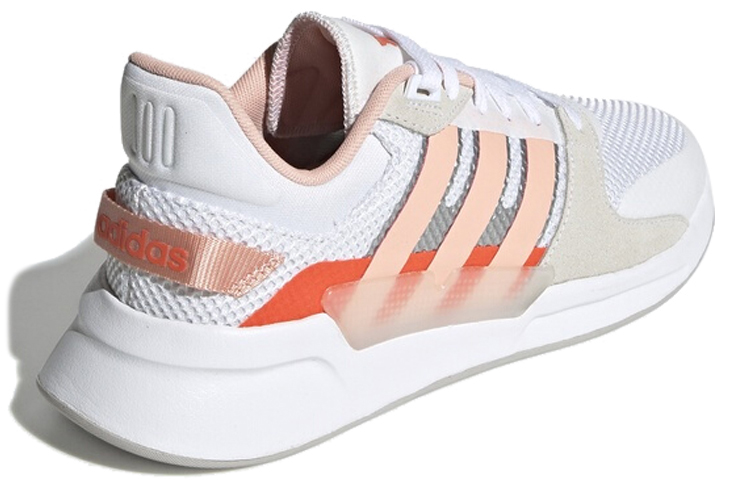 Shop adidas neo RUN 90S 防滑耐磨 低筒 休閒運動鞋 女款 白橙
