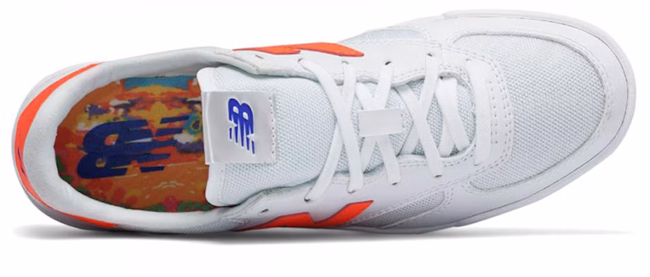 New Balance NB 300 復古 防滑耐磨 低筒 板鞋 女款 白橙色 Lookbook New Balance NB 300 復古 防滑耐磨 低筒 板鞋 女款 白橙色