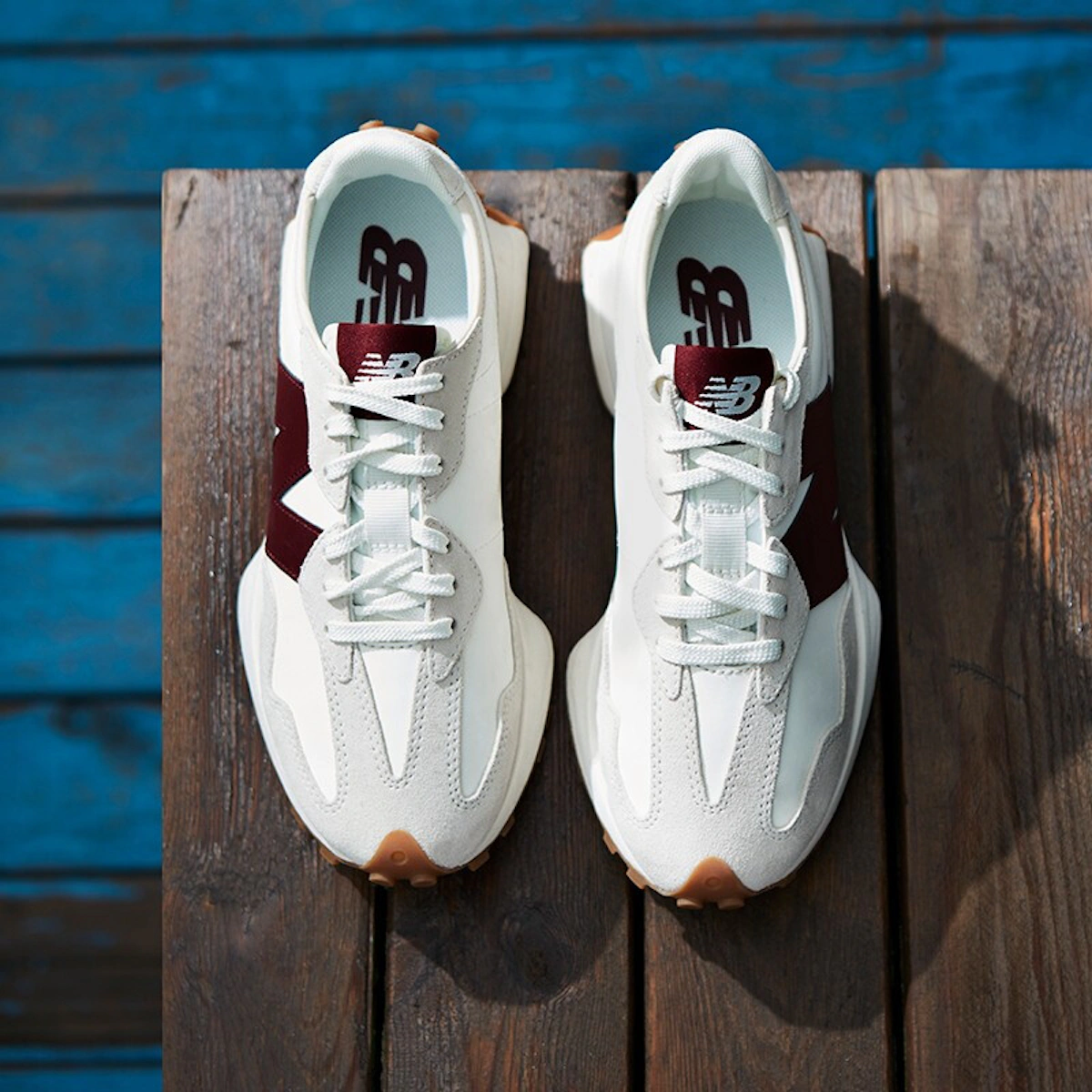(Women) New Balance 327 'White Dark Red'