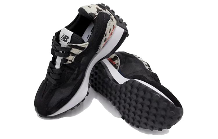 Lookbook (W) New Balance 327 Kasut Low Tops Retro Kasual Hitam Putih Zebra 'Hitam Putih' WS327OB