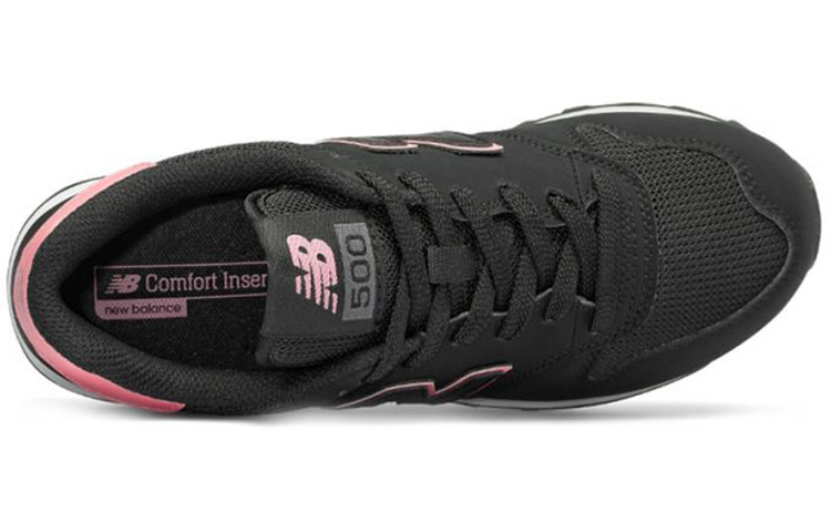 Lookbook (W) ニューバランス500 ランニングシューズ 黒ピンク白 GW500SBP