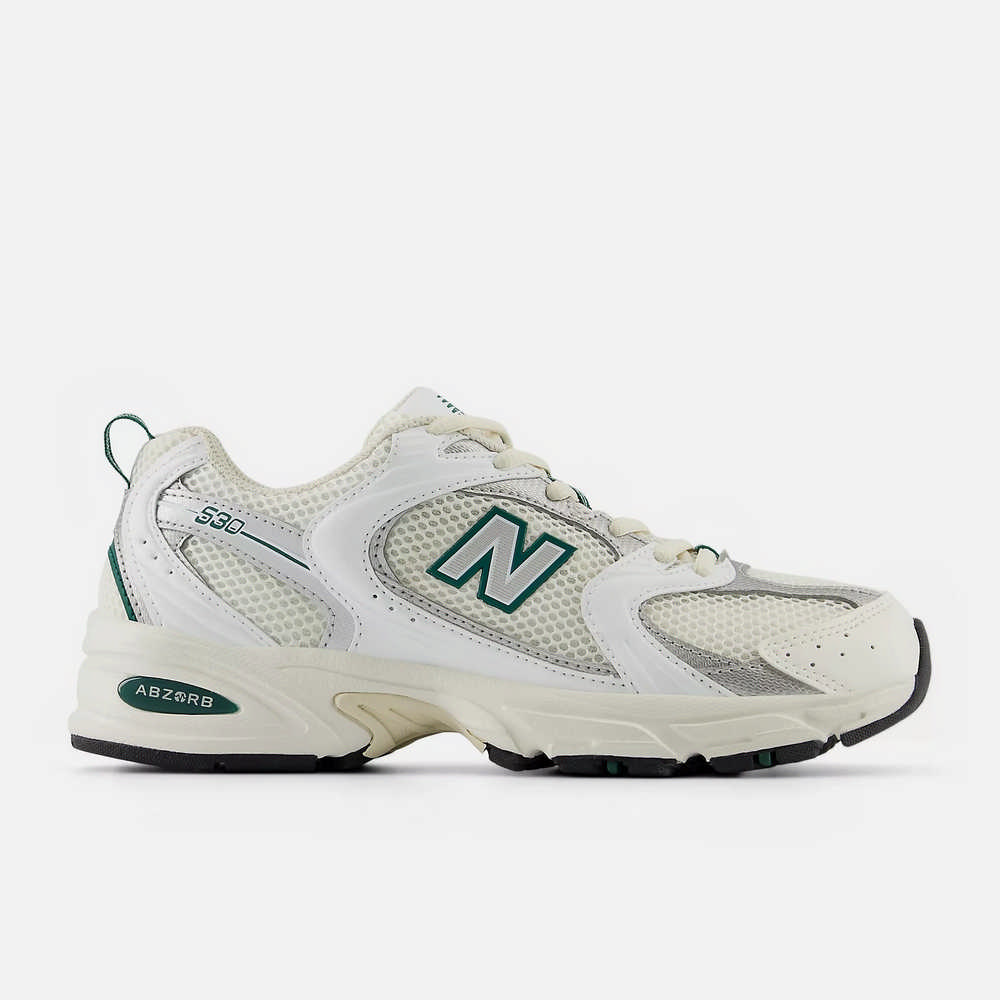 (W) NB 530  Casual Shoes White Green White color
