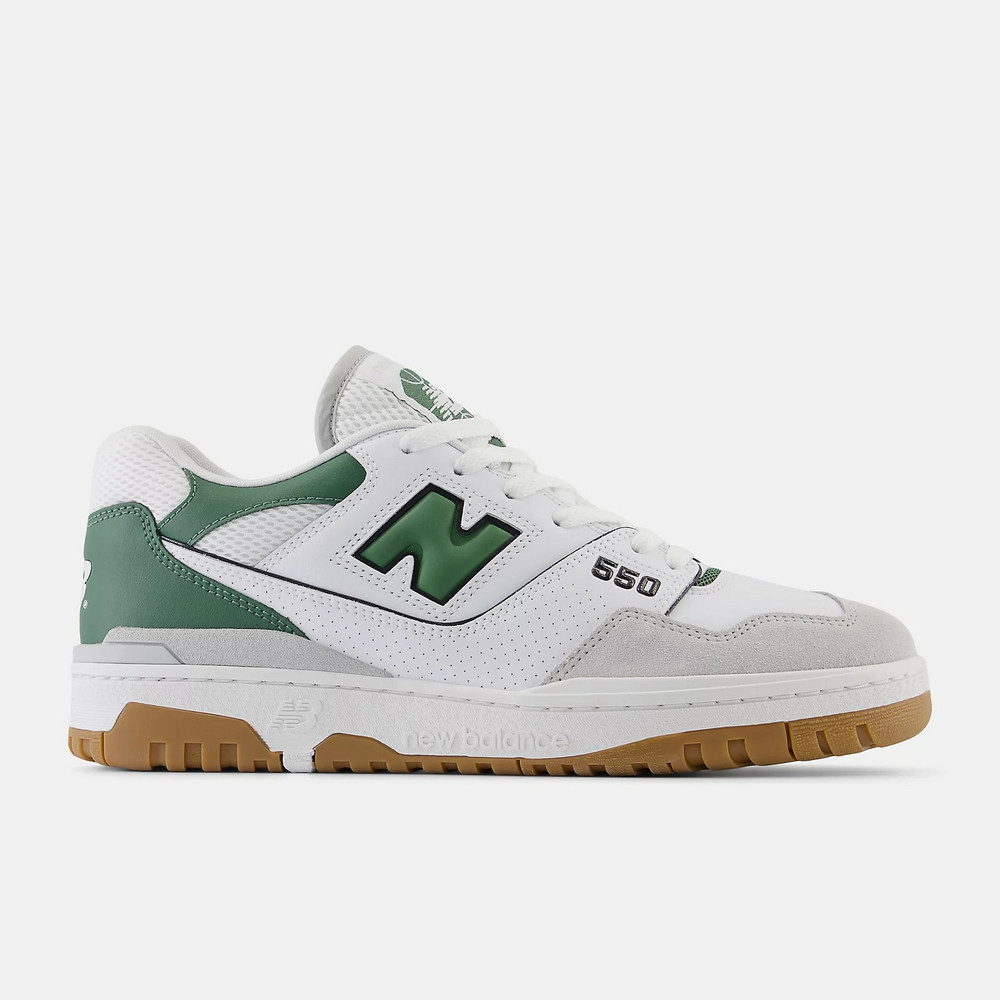 (W) NB 550 White Green  Sneakers White color White color