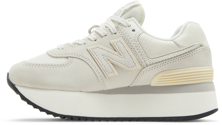 (Women) New Balance 574+ 'White Grey' WL574ZAA Lookbook (Women) New Balance 574+ 'White Grey' WL574ZAA