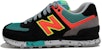 (W) New Balance 574 'Hitam Jingga Biru' WL574OBD