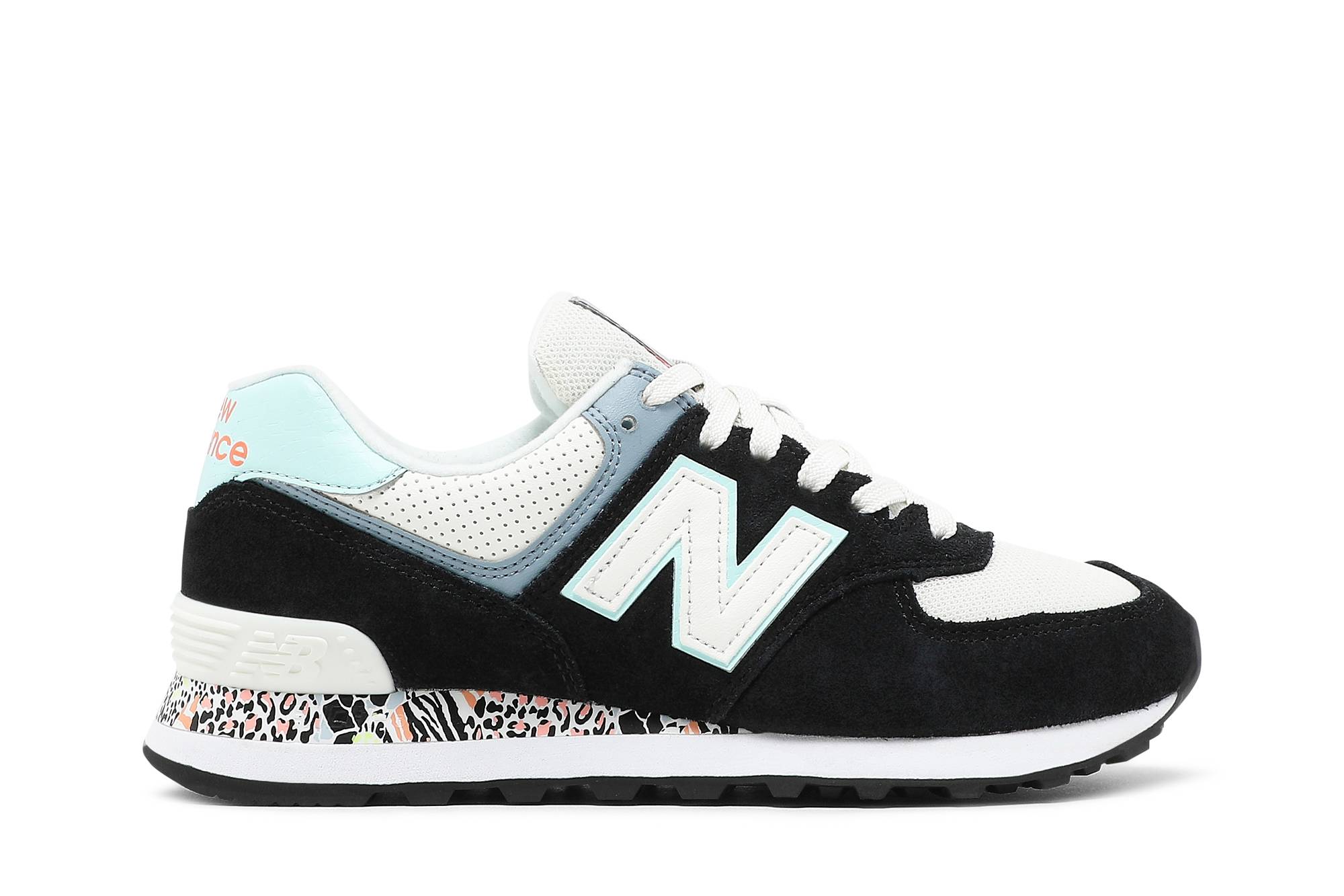 (W) NB 574 'Black White Mint'