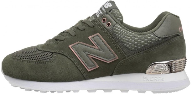 New Balance NB 574 耐磨 低帮 跑步鞋 女款 深灰綠 Buy New Balance NB 574 耐磨 低帮 跑步鞋 女款 深灰綠